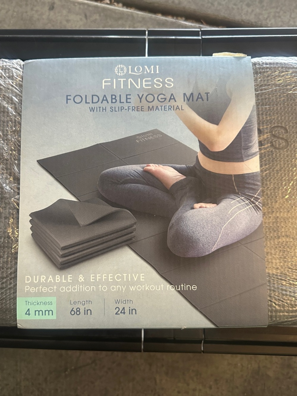 LOMI Fitness Foldable Yoga Mat - Dark Gray
